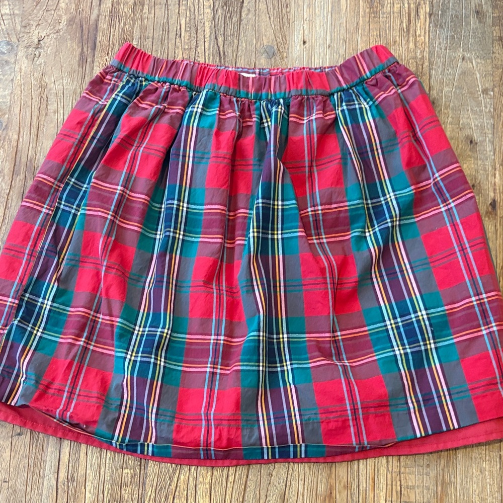 Crewcuts Red and Green Plaid Skirt
